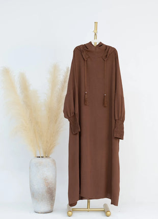 2024 Clothes for Muslim Women Fashion Summer Autumn Muslim Long Sleeve Solid Color Long Abaya Hijab Dress Kaftan Abaya Dubai