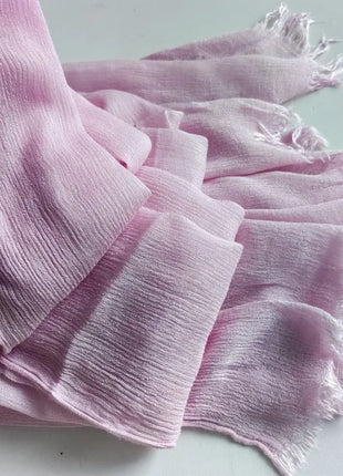 61 Colors Soft Cotton Viscose Scarf Rayon Material Muslim Hijab Mid Eastern Plain Solid Color Headscarf With Tassel