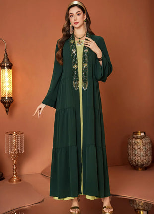 Eid Open Dress Women Abaya Diamond Long Cardigan Vestidos Largos Party Caftan Jalabiya Ramadan Dubai Arab Long Robe 2026