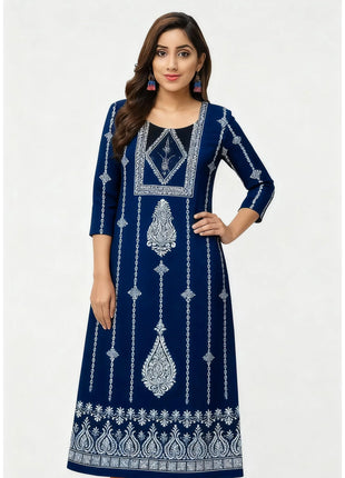 Muslim Women's Casual Fashionable Comfortable Straight Tube Casual Ethnic Peacock National style Abito Donna Musulmana