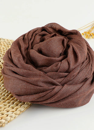 Muslim Cotton Linen Hijabs For Women Scarf Thin Plain Shawls Femme Musulman Soft Viscose Rayon Headscarf Islamic Turban Headband