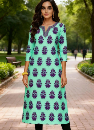 Muslim Women Kurt Casual Dress National Style Straight Casual Ethnic Flower Mandarin Design Suitable Morocco Marokkaanse Kaftan