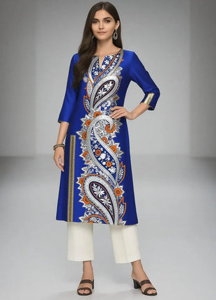 Muslim Dress Kurt Women's Fashionable And Elegant Long Sleeved Straight Tube Casual Flowers Pattern Robe Traditionnelle Arabe