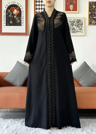 New Women Elegant Dress Chiffon Open Abaya with Zipper Muslim Women Dress Islamic Clothing Cardigan Abaya Women Muslim Dress