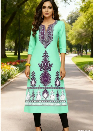 Muslim Kurt Casual Fashion Dress Long Sleeved Straight Tube Casual Ethnic Flower Abaya Women Muslim Dress Peacock Sleeve Abaya