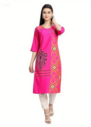 National style Women Kurtta Casual Fashion Dress Slit hem Straight Tube Casual Ethnic Flower Muslim Kaftan Turkish Abaya Morocco