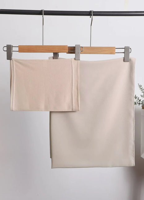 2 Piece Set Chiffon Hijab Matching Undercap Chiffon Scarf with Matching Underscarf Shawls Scarves Head Scarf Headwraps for Women