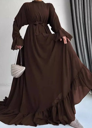 Eid Muslim Dress Women Abaya Jalabiya Sashes Ramadan Morocco Dubai Abayas Modest Arab Long Robe Kaftan Islam Party Vestidos 2024