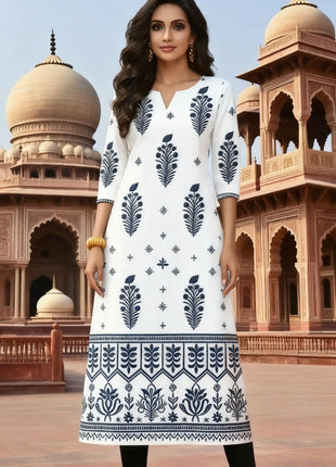National style Muslim Women's Casual Fashionable And Comfortable Kurtta Dress Long Sleeved Straight Tube Casual Ethnic