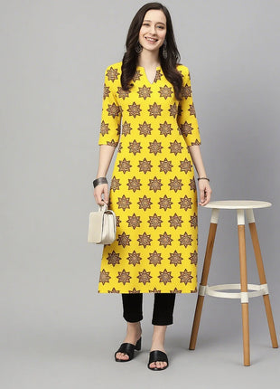 Muslim Women's Kurtta Casual Fashion Dress Straight Tube Casual Ethnic Flower Muslim Fashion Long Sleeve Dresses National Style