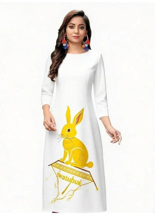 Muslim Women's Casual Fashionable  Kurt Dress Straight Tube Ethnic Slit hem Takchita Dress Abaya Robe Longue National style