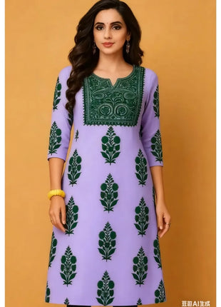 Muslim Kurt Women's Casual Fashion Dress National style Straight Tube Casual Ethnic Red Flower Kaftan Moroccan Women