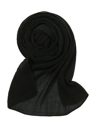 Big Size Pleated Chiffon Hijab Scarf for Muslim Women Turban Pashmina Shawls and Scarves Women Bandana Headband Hijabs Headscarf