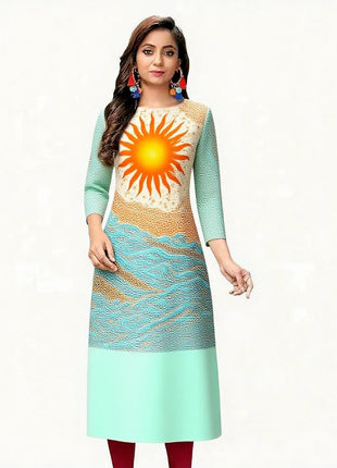 Muslim Kurt Flowers Women Fashion Comfortable National style Straight Ethnic Vestidos Slit hem Parrot 3D Print Turkish Abaya