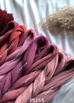 Big Size Pleated Chiffon Hijab Scarf for Muslim Women Turban Pashmina Shawls and Scarves Women Bandana Headband Hijabs Headscarf