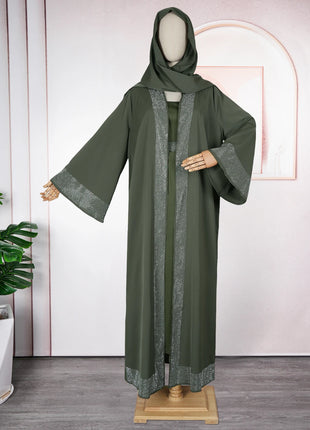 Open Abaya Dubai Kaftan Muslim Cardigan Abayas Dresses for Women 2025 Casual Kimono Robe Femme Caftan Turkish Islamic Clothes
