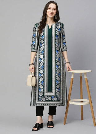 Muslim Women's Fashionable And Comfortable Kurt Dress Long Sleeved Straight Tube Casual Ethnic Abaya Women Elegant Luxury Dress
