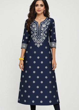 Muslim Dress Kurt Women's Fashionable And Elegant Straight Tube Casual Round Neck Colorful Peacock Pattern Dress Abiti Lunghi