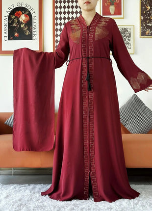 New Women Elegant Dress Chiffon Open Abaya with Zipper Muslim Women Dress Islamic Clothing Cardigan Abaya Women Muslim Dress
