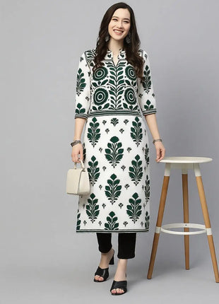 Muslim Women Kurtta Casual Dress National Style Straight Casual Ethnic Flower Mandarin Design Suitable Morocco Marokkaanse