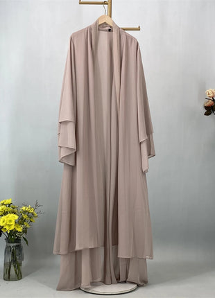 Ramadan Kebaya Chiffon Open Abaya For Women Muslim Dress Kaftan Islam Clothing Caftan Marocain Femme Modest Robe Dubai Kimono