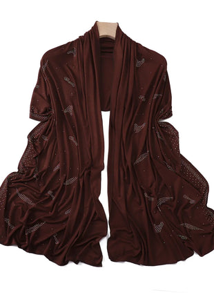 Bling Bling Rhinestone Scarf for Women Sparkling Sport Scarf Non-Shed Crystal Wrap Sun Protective musilim hijab Yoga Party Gift