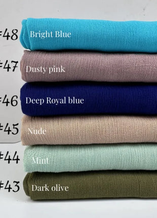 61 Colors Soft Cotton Viscose Scarf Rayon Material Muslim Hijab Mid Eastern Plain Solid Color Headscarf With Tassel