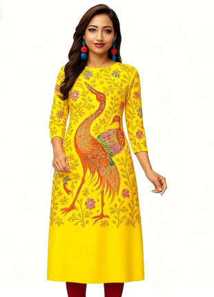 Muslim Kurt Women's Fashion Comfortable Dress Muslim Kurtta Straight Tube Casual Ethnic Slit hem New Dress Slit hem