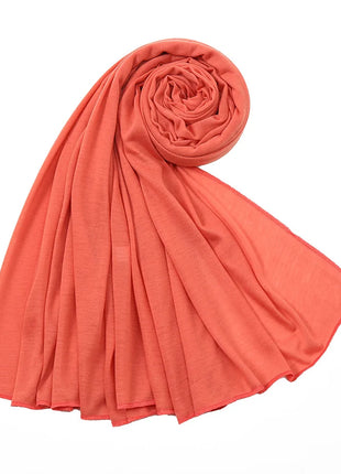 Hot Muslim Fashion Woman Soft Hijabs Scarf Shawl Plain Cotton Jersey Scarves Turban Women Long Shawls Head Wrap Headband Abaya