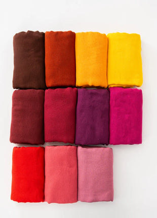 61 Colors Soft Cotton Viscose Scarf Rayon Material Muslim Hijab Mid Eastern Plain Solid Color Headscarf With Tassel
