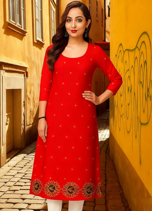 National style Women's Kurtta Casual Fashion Dress Slit hem Kurtta Tube Casual Ethnic Abito Donna Musulmana Girls Prayer Dress