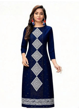 National style Women's Kurtta Casual Fashion Dress Slit hem Straight Tube Casual Ethnic Flower Muslim Kaftan Dresses Morocco