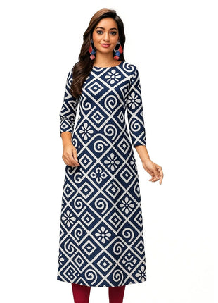 Muslim Dress Kurt Women's Fashionable Slit hem Straight Tube Casual Elephant Flowers Pattern Robe Marocain Islamic Prayer