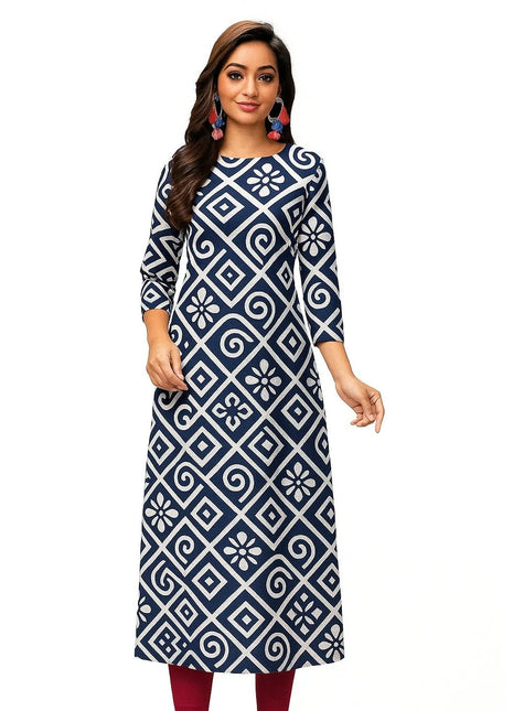 Muslim Dress Kurt Women's Fashionable Slit hem Straight Tube Casual Elephant Flowers Pattern Robe Marocain Islamic Prayer