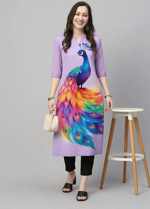 Muslim Kurt Casual Fashion Dress Long Sleeved Straight Tube Casual Ethnic Peacock Abaya Women Muslim Dress Peacock Sleeve Abaya