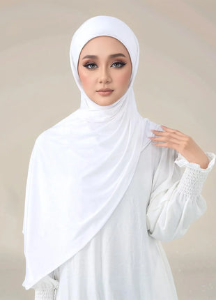 New Elasticity Modal Jersey Instant Hijab With Straps Muslim Woman Hijab Soft Solid Headwraps Turban Islam Malaysia Headscarf