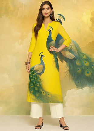 Muslim Women's Kurt Fashionable And Elegant Peacock Straight Tube Casual Comfortable Dress 2026 Abito Donna Musulmana