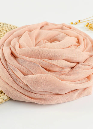 Muslim Cotton Linen Hijabs For Women Scarf Thin Plain Shawls Femme Musulman Soft Viscose Rayon Headscarf Islamic Turban Headband