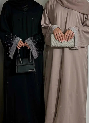 Eid Muslim Diamond Abaya For Women Button Cardigan Up Jalabiya Ramadan Dress 2026 Ramadan Caftan Party Long Robe Vestido Largos