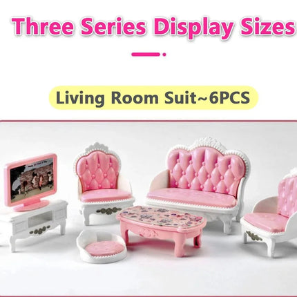 Hot Sale Cute Kawaii Pink 10 Items/Lot Miniature Dollhouse Furniture Accessory Kids Toys Kitchen Cooking Things For Girl Gifts