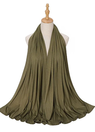 Big Size Jersey Hijabs for Woman Turban Mercerized Cotton Hijab Scarf Shawl Turbans for Women Headscarf Scarves Ramadan Foulard