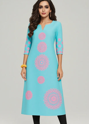 Dress Kurt Women's Fashionable And Elegant Long Sleeved Straight Tube Casual Round Neck Pattern Robe Traditionnelle Arabe