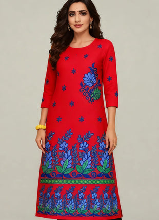 Muslim 2026 Dress Kurt Women's Fashionable And Elegant Slit Hem Kurtta Straight Tube Casual Modest Dress Abito Donna Musulmana