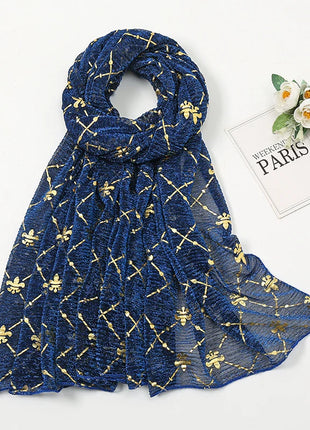 Muslim Chiffon Hijab Scarf Women Long Sequin Fabric Head Wrap For Women Hijabs Scarves Ladies Muslim Veil Jersey Hijabs