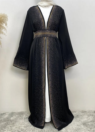 Ramadan Eid Dubai Open Black Muslim Kimono Abaya Damen Turkey Islam Abayas For Women Dress Kebaya Robe Femme Musulmane Kaftan