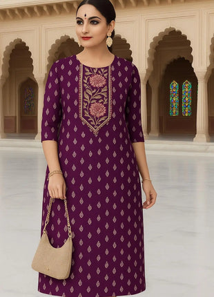 Muslim 2026 Women Kurt Casual Dress Slit hem Straight Casual Ethnic Turkish Abaya Mandarin Regular Size 3D Design Suitable