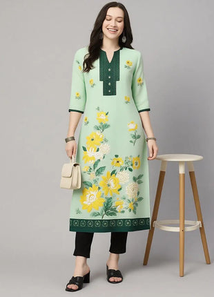 Muslim Kurt Women's Fashionable And Comfortable Kurt Dress Long Sleeved Straight Tube Casual Ethnic Middle Eastern Arabic Dress