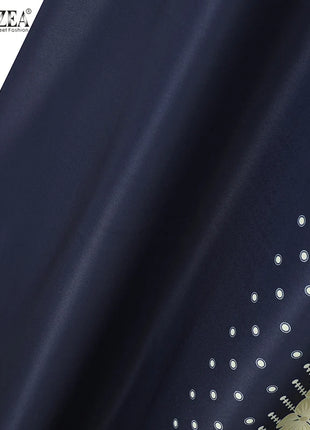 ZANZEA IsIamic Long Vestidos Robe Muslim Hijab Dresses Long Sleeve Maxi Sundress Abayas For Women Elegant Floral Printed Dress