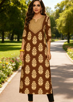 Muslim Women Kurt Casual Dress Middle Eastern Straight Casual Ethnic Flower Mandarin National Style Caftan Marocain Femme