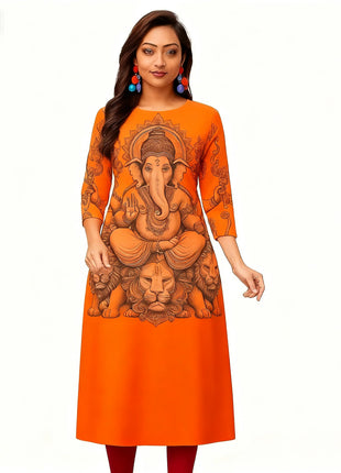 Muslim Dress Kurt Women's Fashionable And Elegant National Style Slit Hem Straight Tube Casual Color Pattern Abaya Luxury